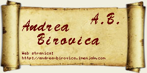 Andrea Birovica vizit kartica